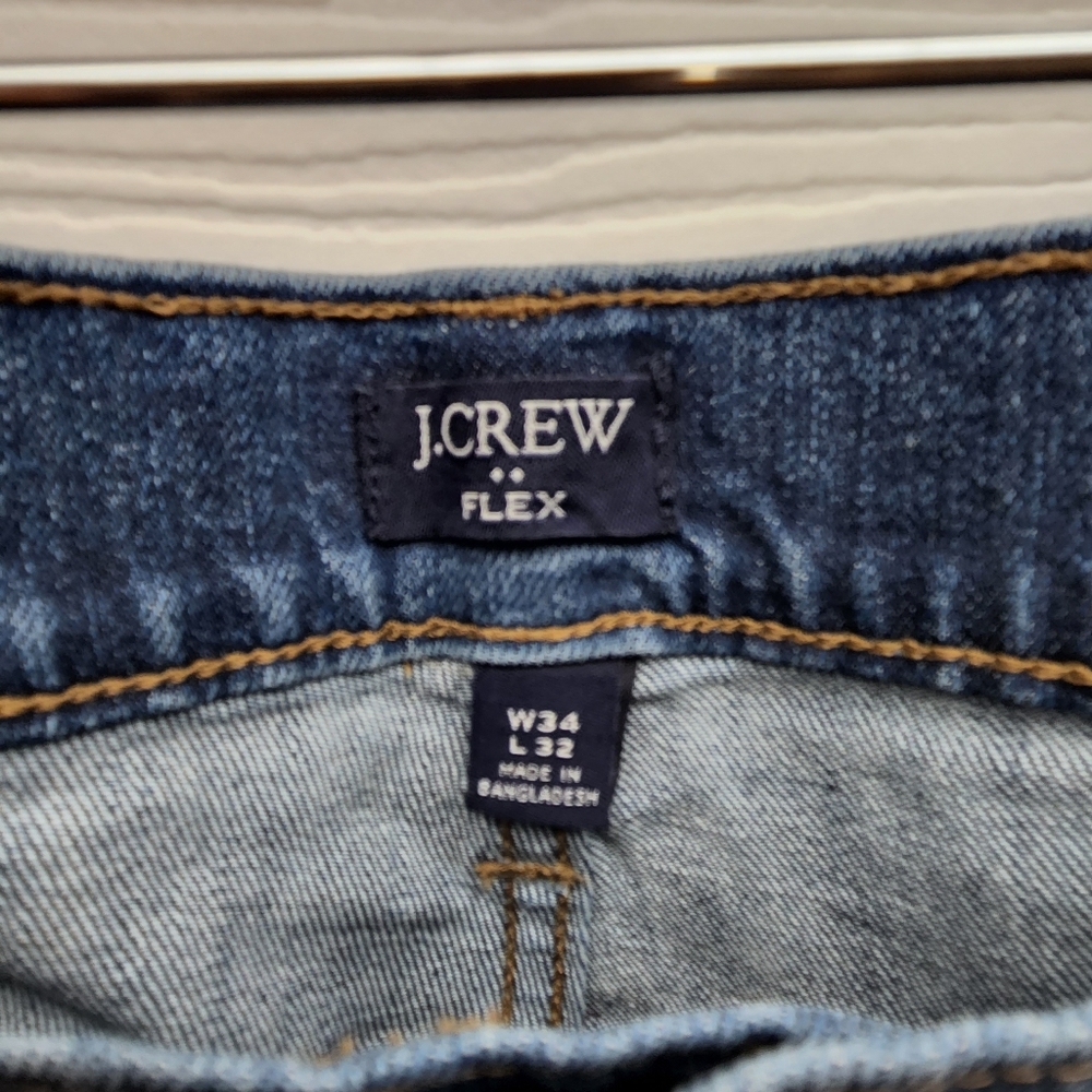 J. Crew Factory Flex Athletic Fit Dark Wash Jeans 34 x 32 Mens - Picture 4 of 4